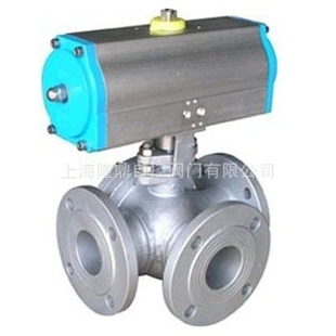 气动法兰三通换向球阀价格 气动三通球阀厂家 中隆鼎控供应Q644