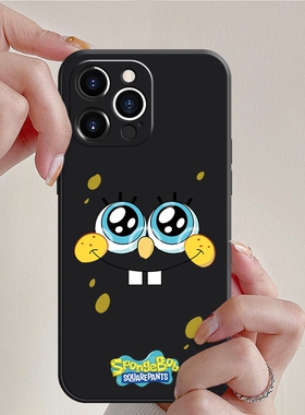 ins风可爱创意萌海绵宝宝镜头全包防摔手机壳适用苹果iPhone161514vivox90华为nova10红米k60OPPOreno9小米13