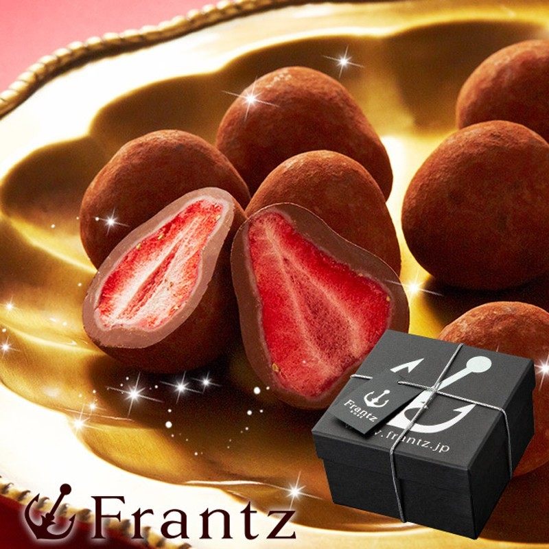 现货日本人气零食frantz神户莓抹茶松露夹心草莓巧克力下午茶礼物