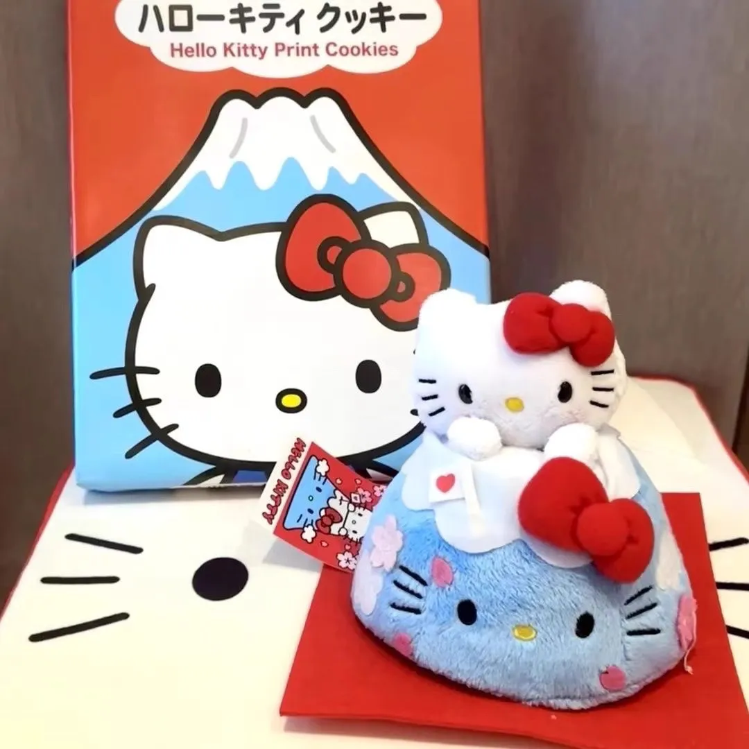 略贵保真日本超可爱富士山限定Hello Kitty/凯蒂猫 猫头曲奇饼干