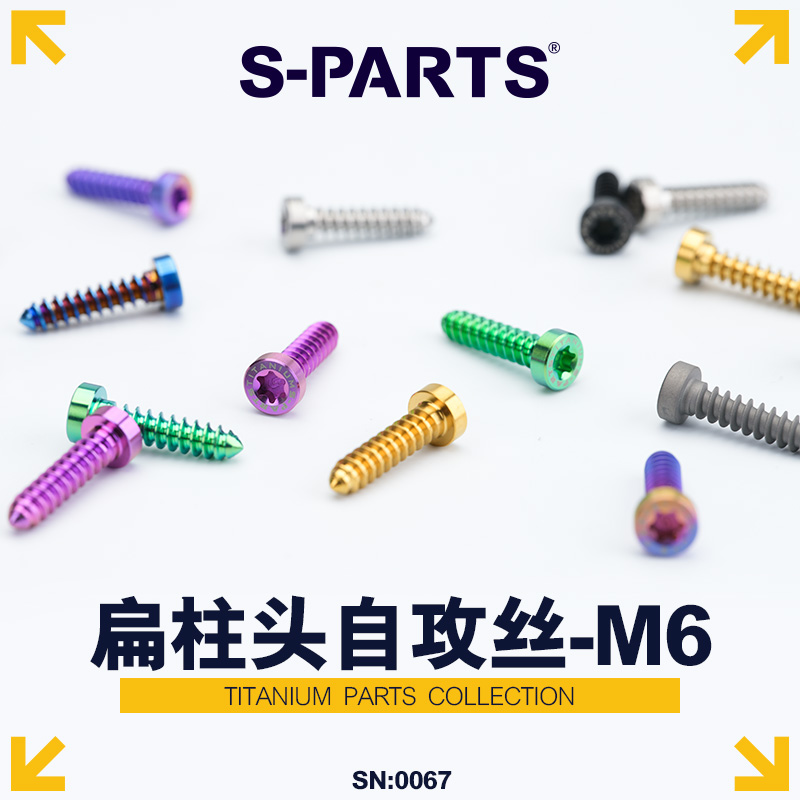 S-PARTS钛合金扁头M6自攻丝