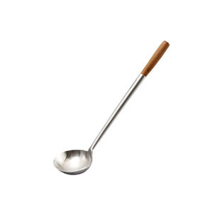 TYX加厚不锈钢粤菜厨师专用长柄炒勺不粘锅大号汤勺分菜炒菜勺子