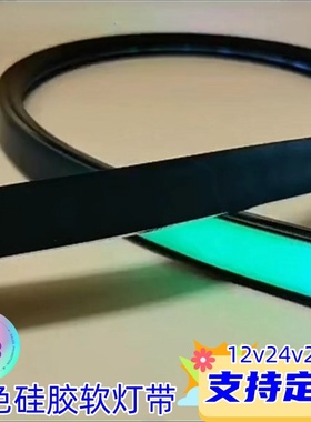 220vled黑色硅胶软灯带嵌入式线条灯户外防水24v可弯曲线形灯灯槽