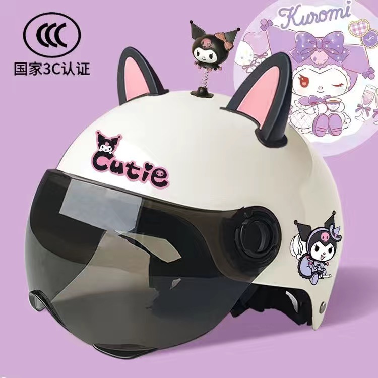 3C认证电动车头盔男女士三丽鸥库