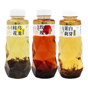 唯可鲜 hpp桂花乌龙冷萃茶茉莉白芽龙井无糖原叶茶饮料450ml*12瓶
