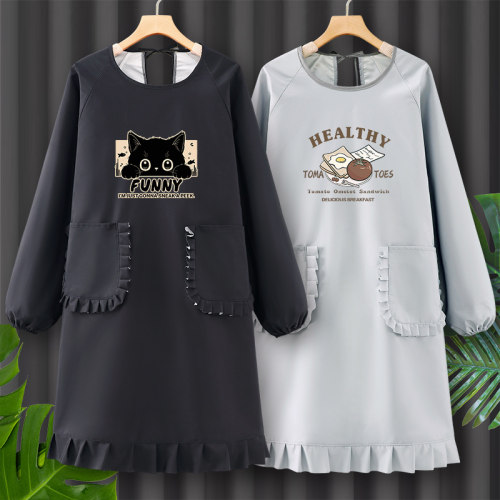 长袖防水防油罩衣工作服围裙