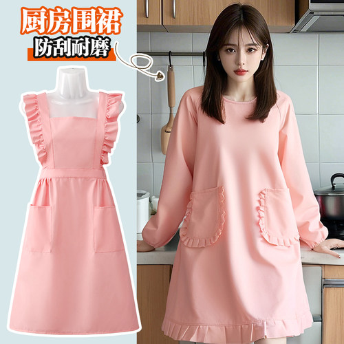 防水长袖防水定制围裙工作服罩衣