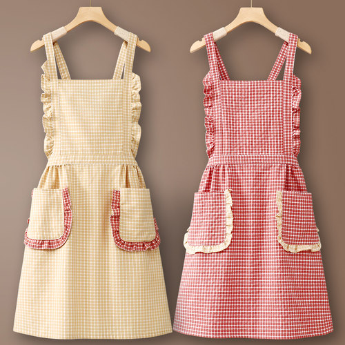 纯棉围裙家用厨房2023新款