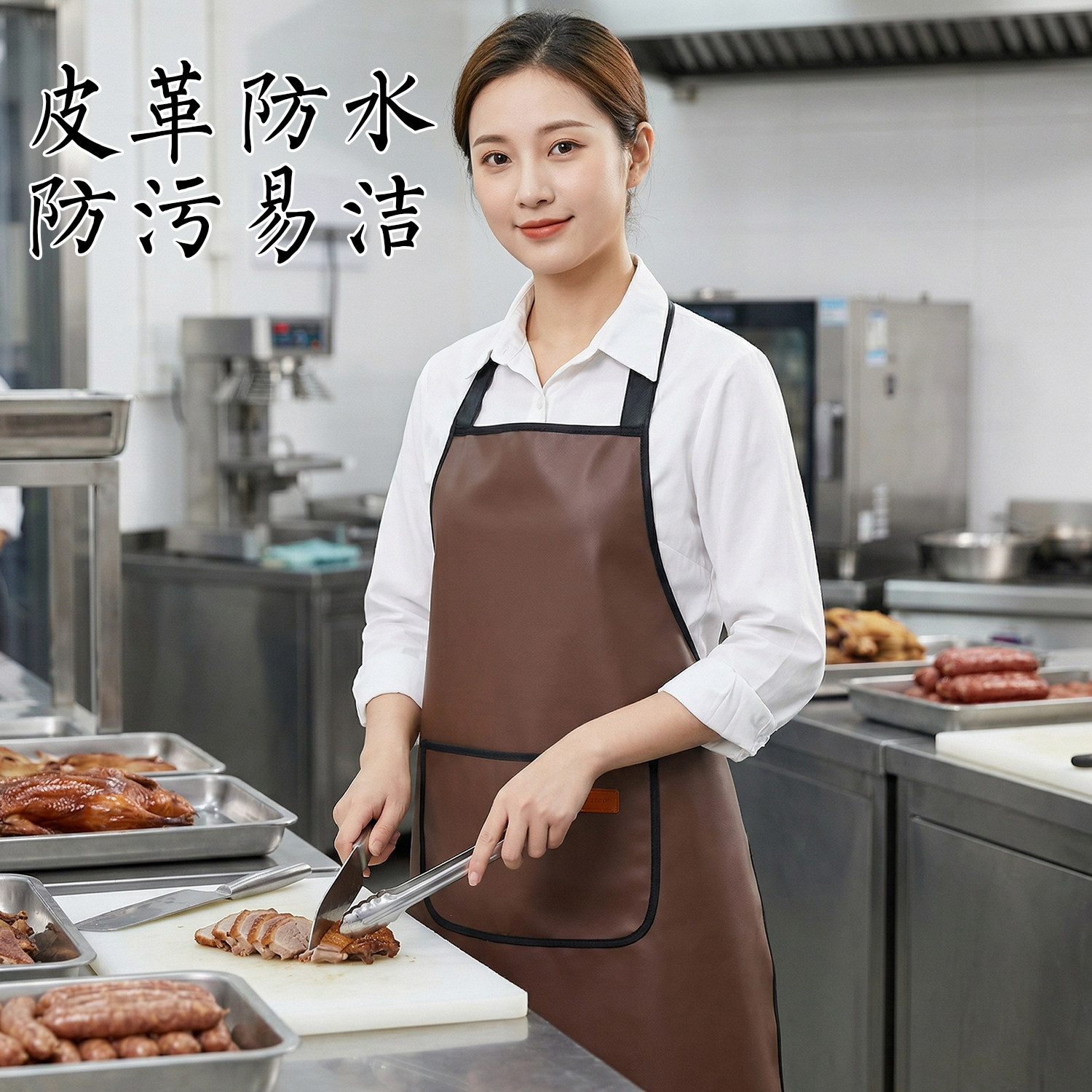 餐饮围裙定制logo防水防油耐脏