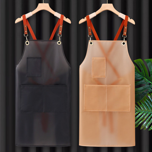 TPU透明围裙防水工作服女