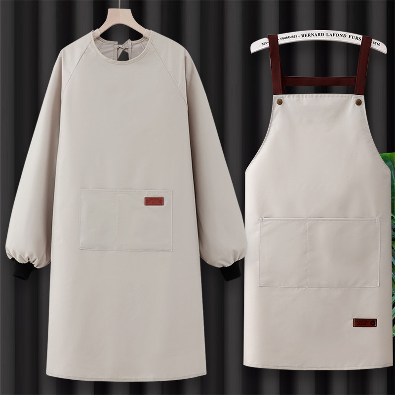 围裙长袖防水防油罩衣女2025新款网红厨房家用餐饮专用工作服定制,家庭/个人清洁工具,围裙,淘宝优惠券,粉丝福利购,淘宝优惠卷