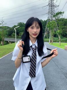 学院风日系原创jk短袖衬衫女学生韩版宽松条纹衬衣基础款百搭上衣