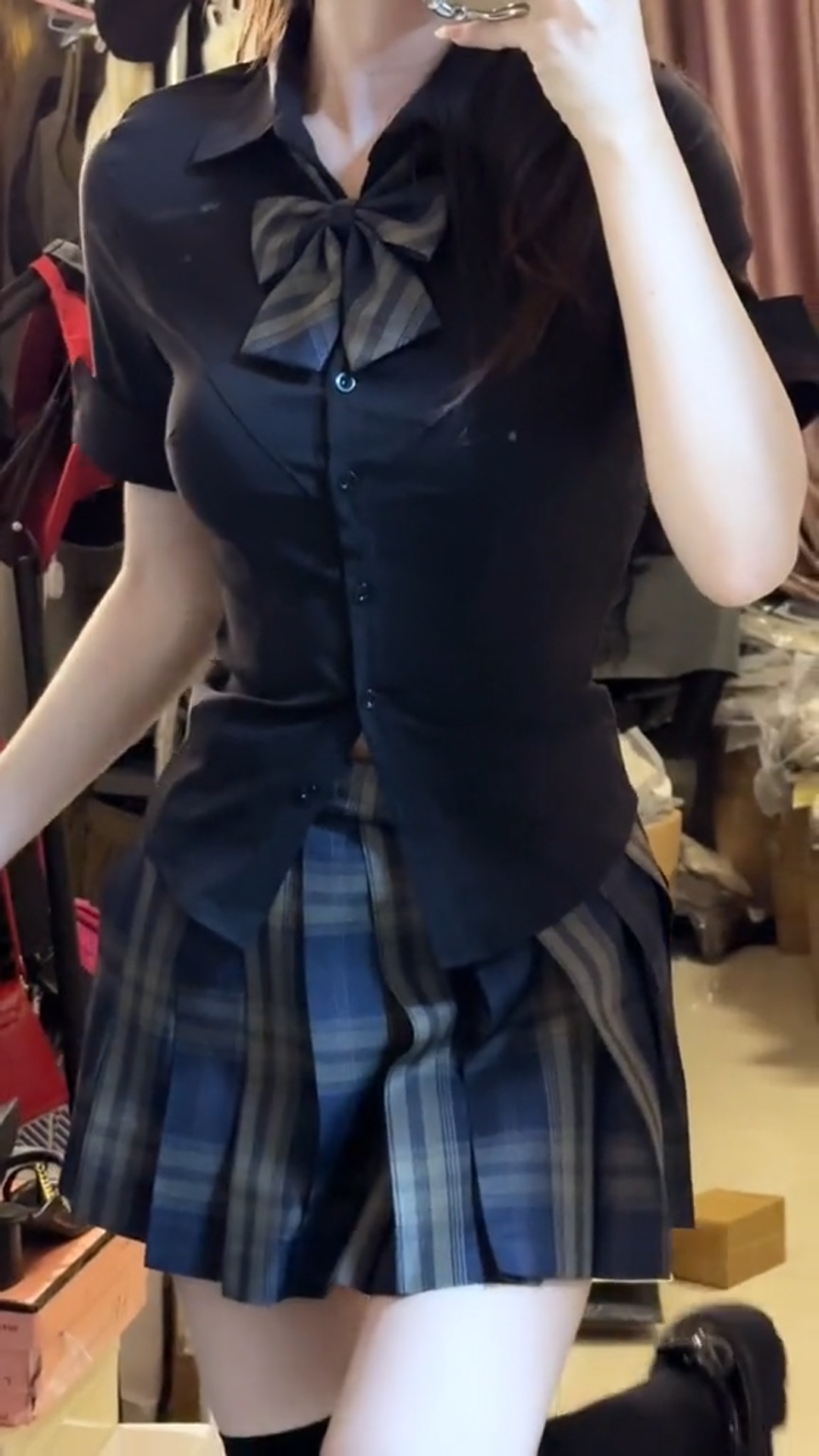 日系学院风jk衬衫女辣妹学姐收腰上衣制服修身显瘦百搭短袖衬衣夏