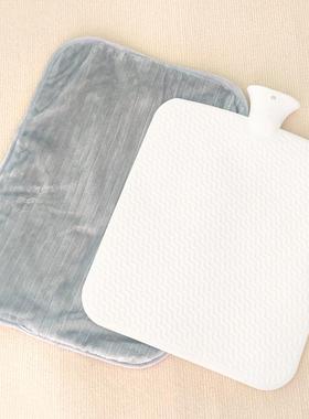 特大号大容量9升充水热水袋仿兔毛绒大号PVC灌注水护腰热敷暖水袋