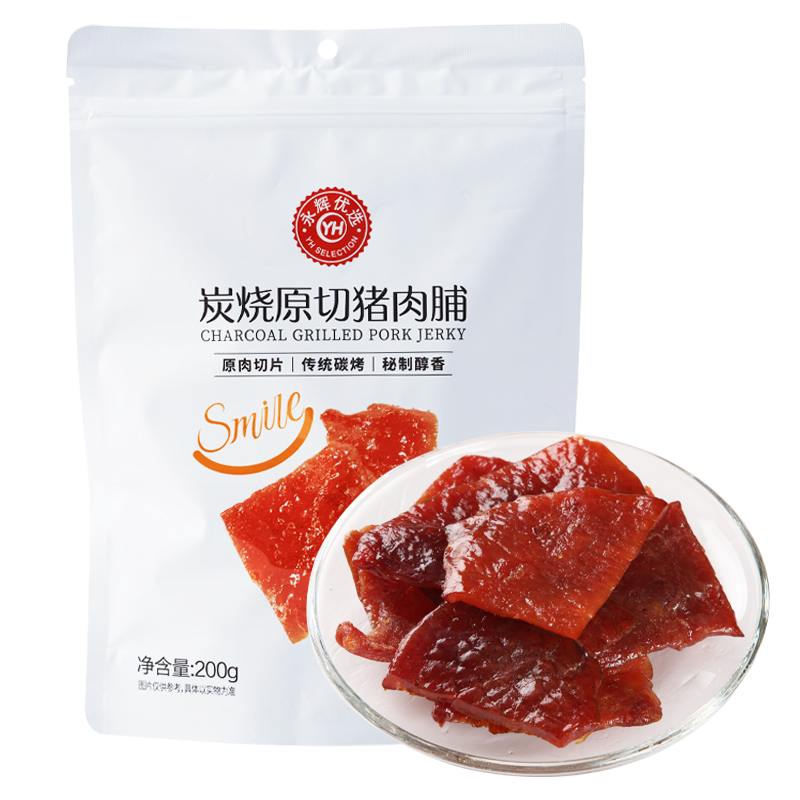 永辉优选炭烧原切猪肉脯肉干零食