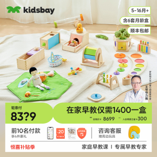 kidsbay0 妈妈包 36月蒙氏早教盒子玩具宝宝1年盒 赠周边玩具