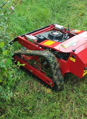 柴油OXE垂式刀遥控割草碎机履带式草机小型自走驱收割四除草机工