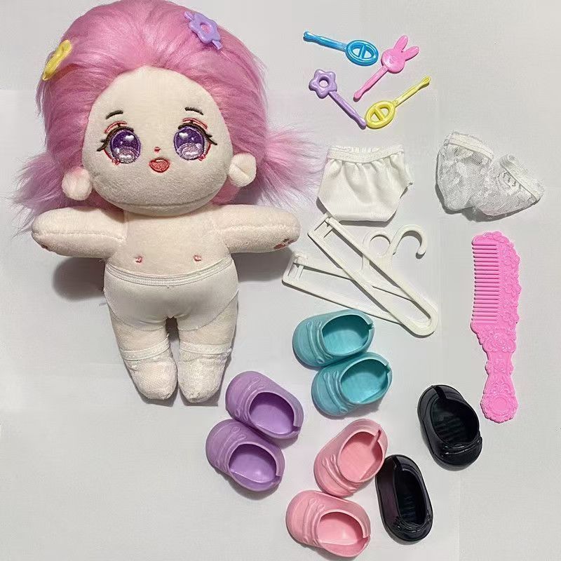 棉花娃娃20厘米衣服内裤袜手套衣架梳镜子发夹发饰晾晒架配件玩偶