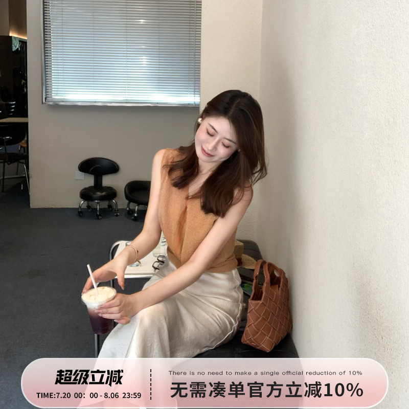 定制高品干爽针织交叉绑带背心