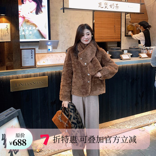 【粉丝福利 7折钜惠】Echoone 我的肉桂卷 皮毛一体羊羔毛外套