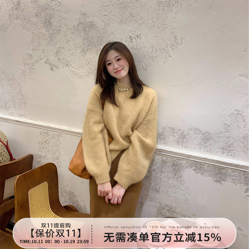 Echoone全羊绒套头慵懒毛衣