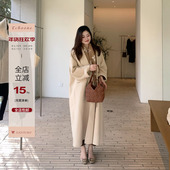 极简慵懒双面呢大衣女秋冬季 Echoone 简约生活 百搭优雅气质外套