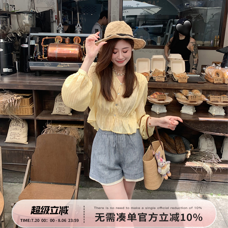 Echoone衬衣女时尚百搭上衣