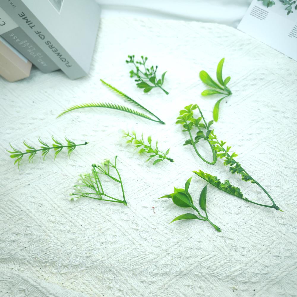 仿真花花束点缀配草鱼缸造景塑料水草假草工厂植物墙仿真绿植