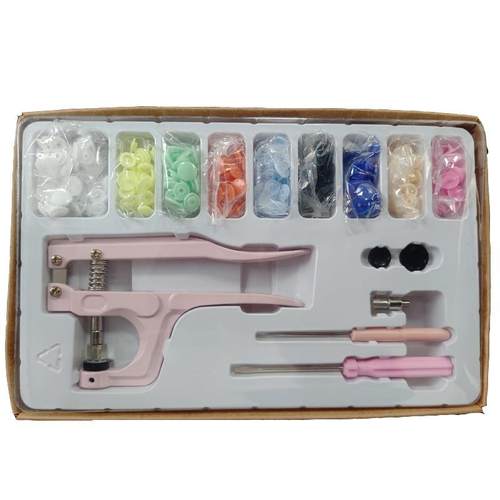 跨境亚马逊T5树脂四合扣暗按子母扣儿童纽扣手压钳安装工具套装