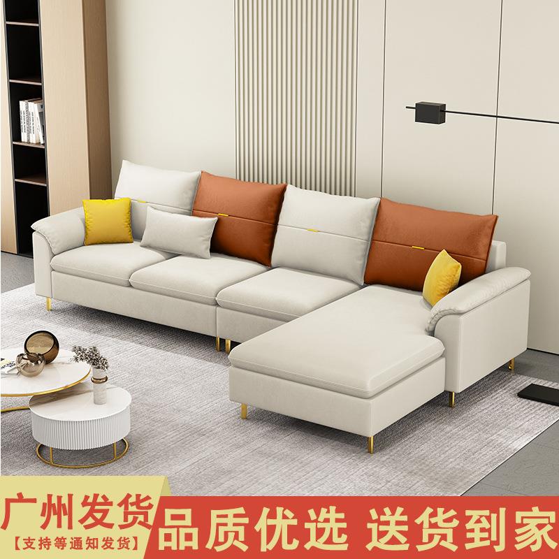 防猫抓简易农村家用客厅大小户型直排贵妃轻奢高级感科技布艺沙发