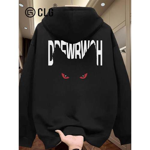 香港CLG潮牌美式高街小众连帽卫衣衫秋冬新款重磅青少年宽松外套