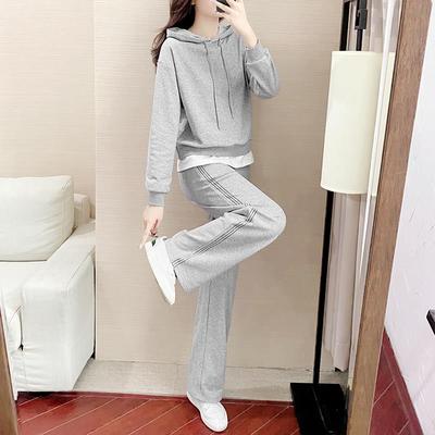 欧洲站卫衣套装女加绒加厚2025年春秋冬新款小个子休闲 运动两件