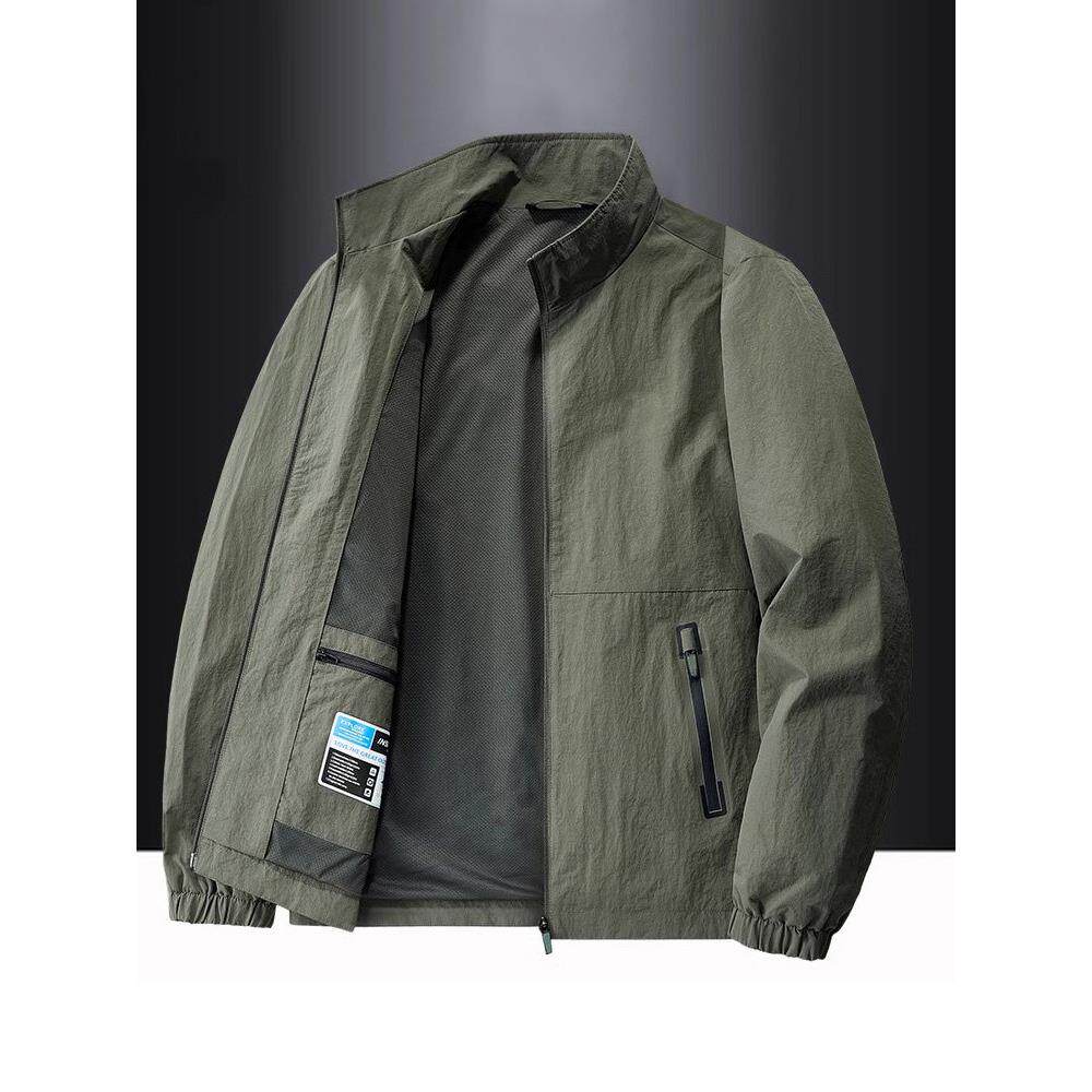 ZIQQO~新潮格调！春季新款立领外套男士户外运动速干薄款休闲夹克