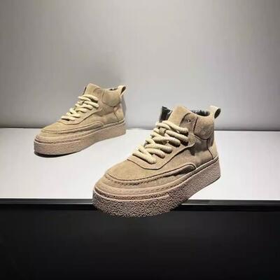 马丁靴男款中帮2025冬季新款真皮潮流百搭厚底增高短靴运动休闲鞋