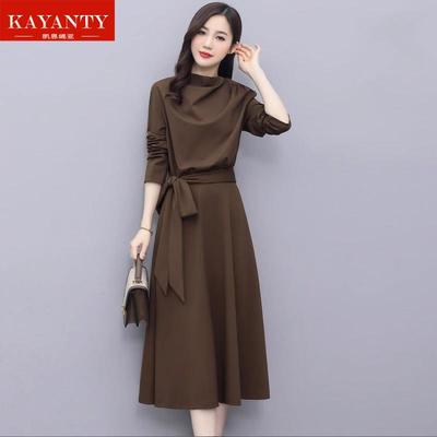 KAYANTY高端精致2025新款秋冬款连衣裙女法式小个子收腰显瘦裙子