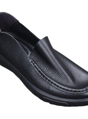 TSMR 颜值贼高~怎么穿都时髦的不行！头层牛皮透气一脚蹬乐福皮鞋