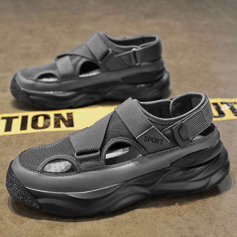 凉鞋男夏季开车防滑耐磨司机沙滩鞋男士户外运动厚底涉水朔溪拖鞋