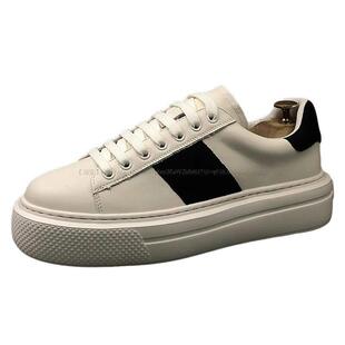 WALLY男鞋 男士 厚底小白鞋 真皮透气轻奢休闲板鞋 潮流百搭夏季 VAN