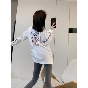 中长款 Rouje 女内搭秋冬季 t恤衫 遮屁股纯棉上衣 Dsyle白色打底长袖
