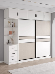 实木衣柜家用卧室杉木生态板收纳衣橱小户型免安装组合儿童储物柜