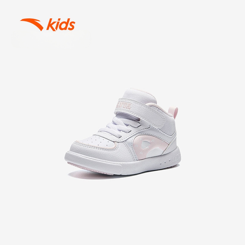 安踏儿童女婴童板鞋2025冬季新款舒适防滑耐磨婴童学步鞋中帮板鞋