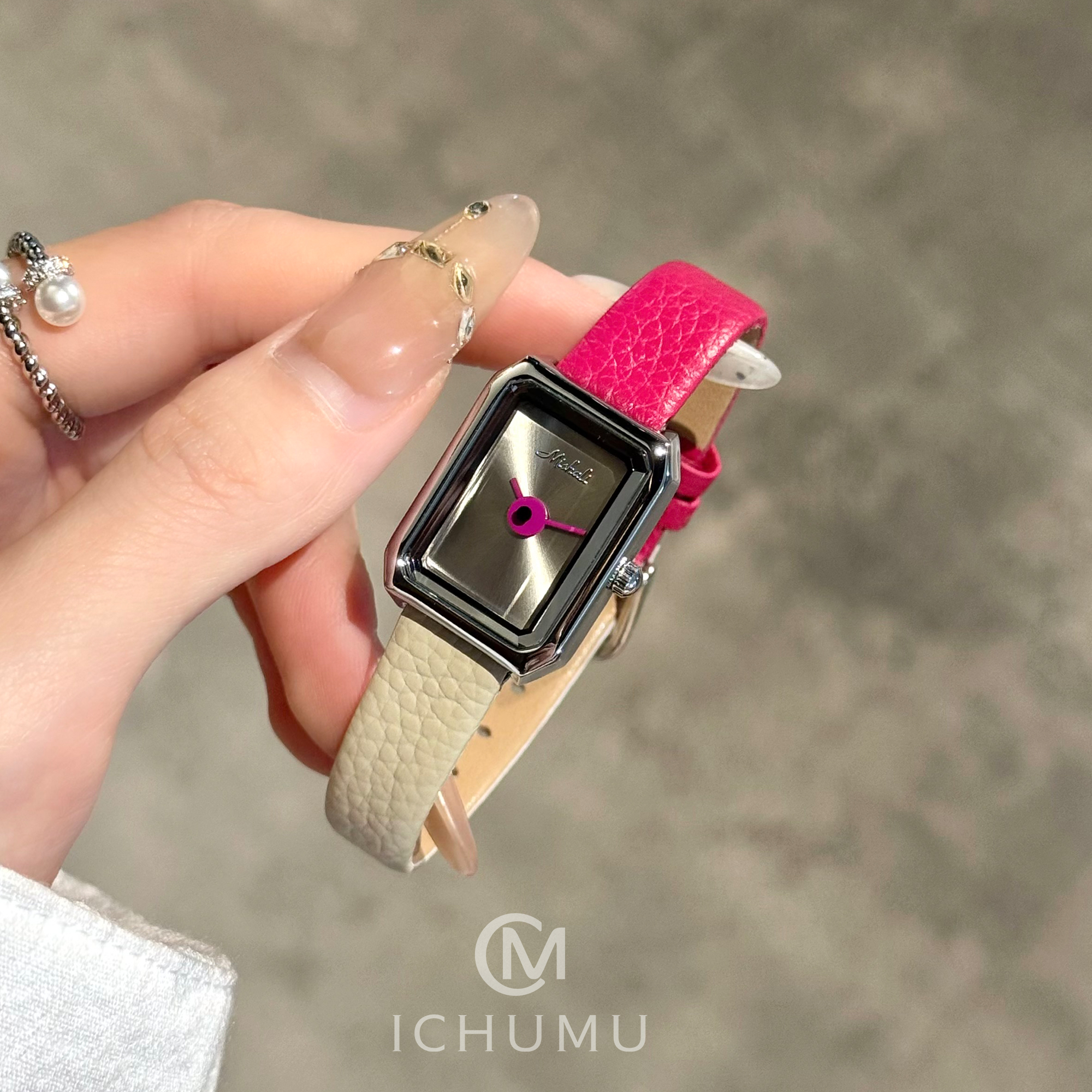 ICHUMU手表女时尚个性潮流高级感方形皮带表女士女款2025新款防水