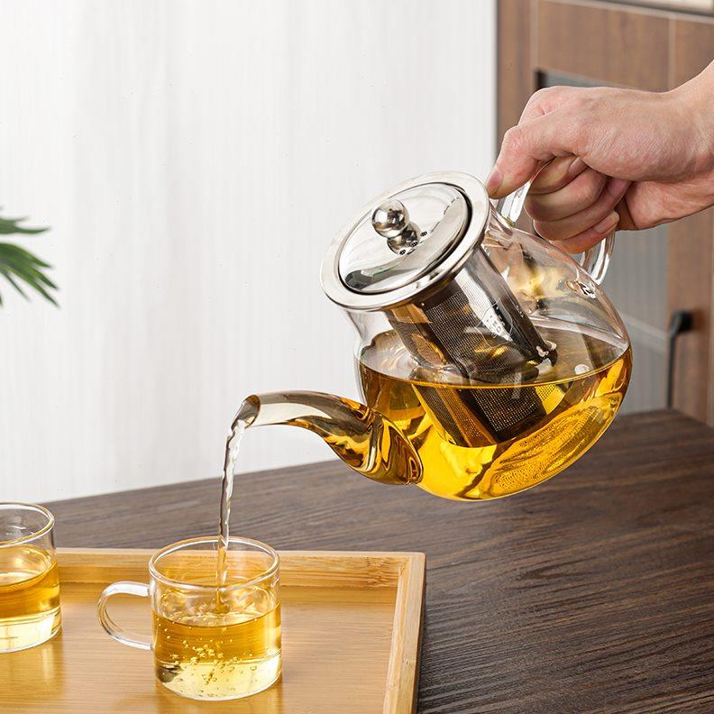 玻璃茶壶套装家用耐高温加厚大容量茶具烧水过滤泡茶水壶冲煮茶器
