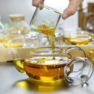 耐热高温过滤玻璃茶壶家用花泡茶壶单壶小号茶水壶茶具冲茶器加厚