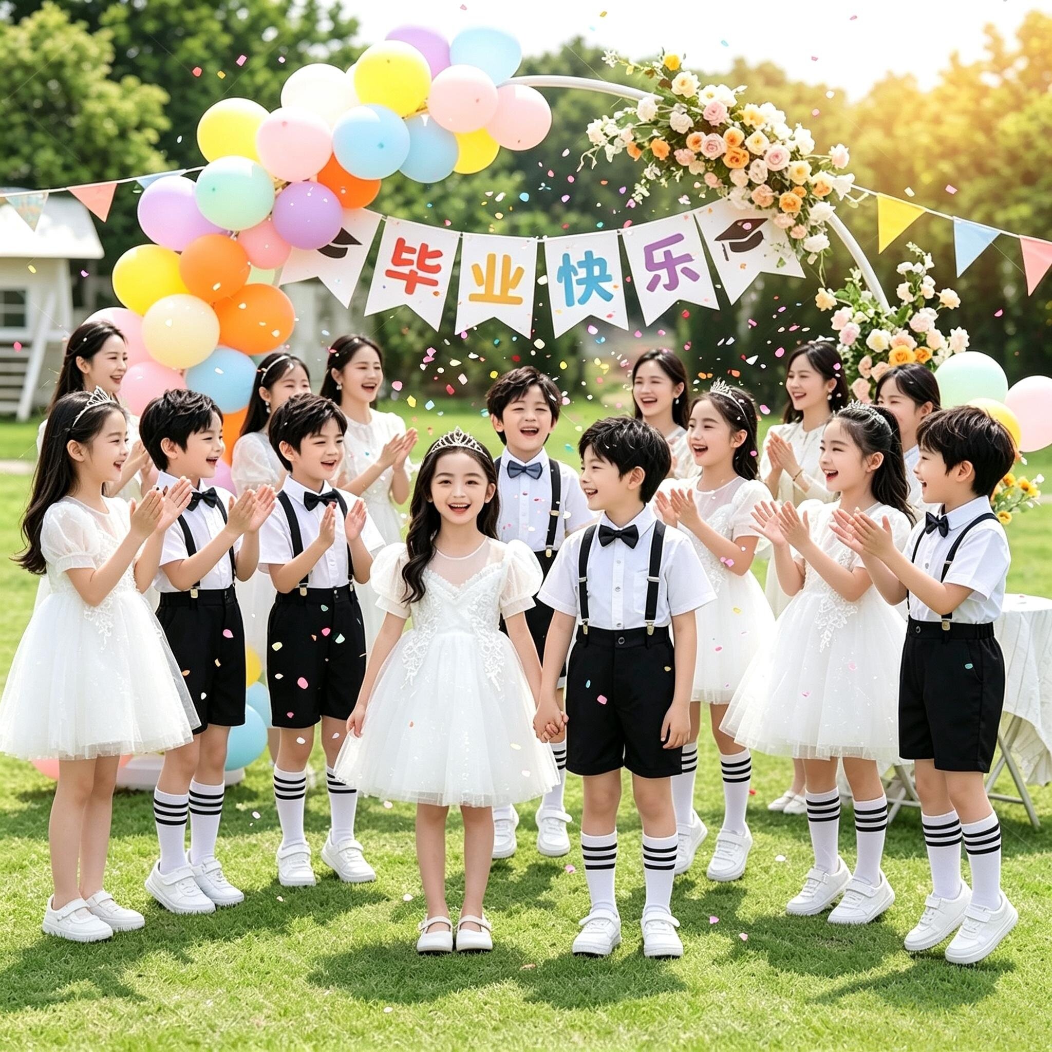 六一儿童合唱演出服女童舞蹈蓬蓬裙男童礼服幼儿园毕业照表演服装