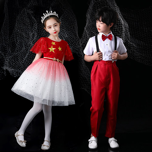 国庆小学生大合唱儿童演出服