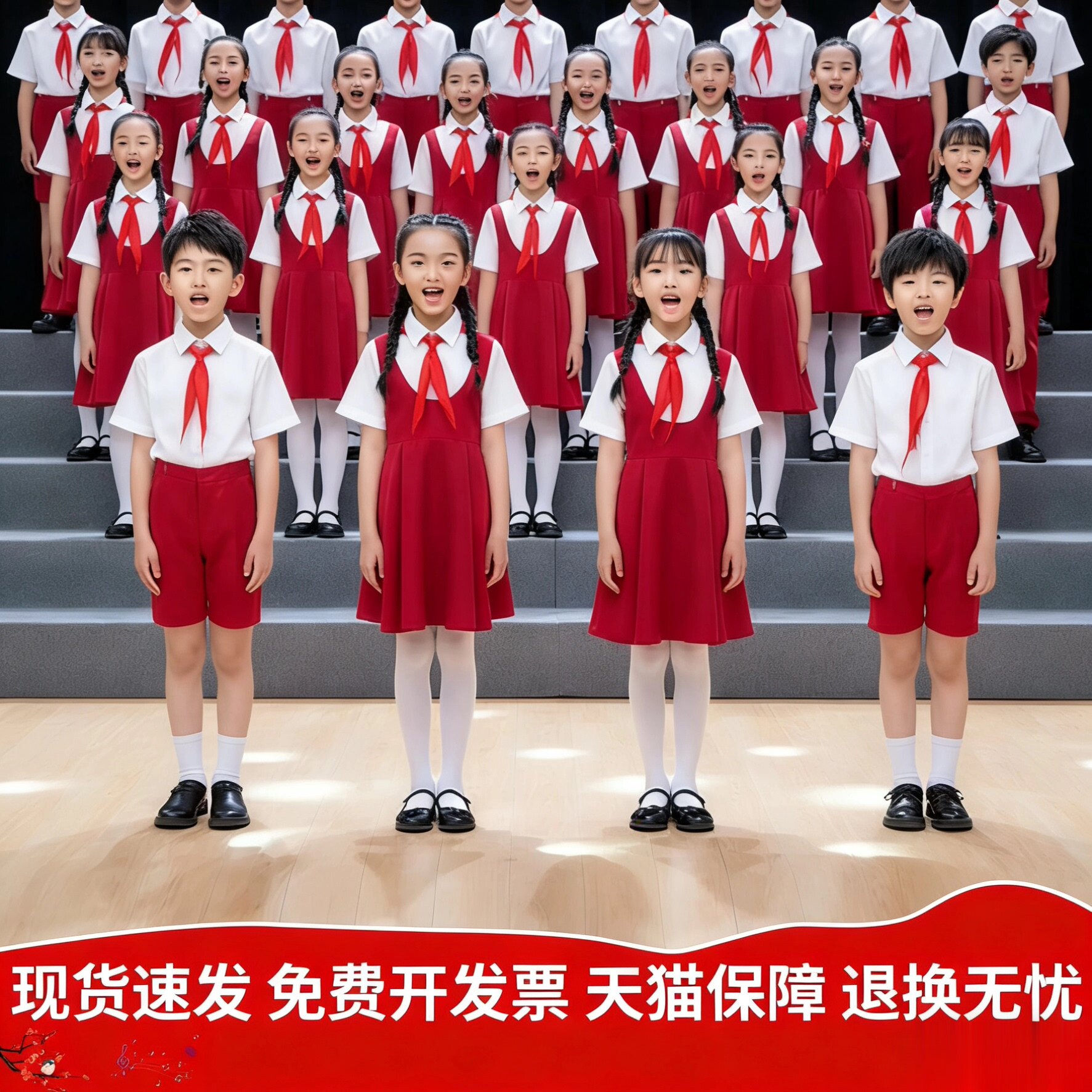 六一儿童合唱服演出服中小学生红领巾朗诵表演服男女童红歌大合唱