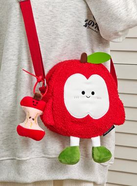 可爱卡通毛绒斜挎包女2025新款秋冬小包包手机包出行旅游儿童礼物