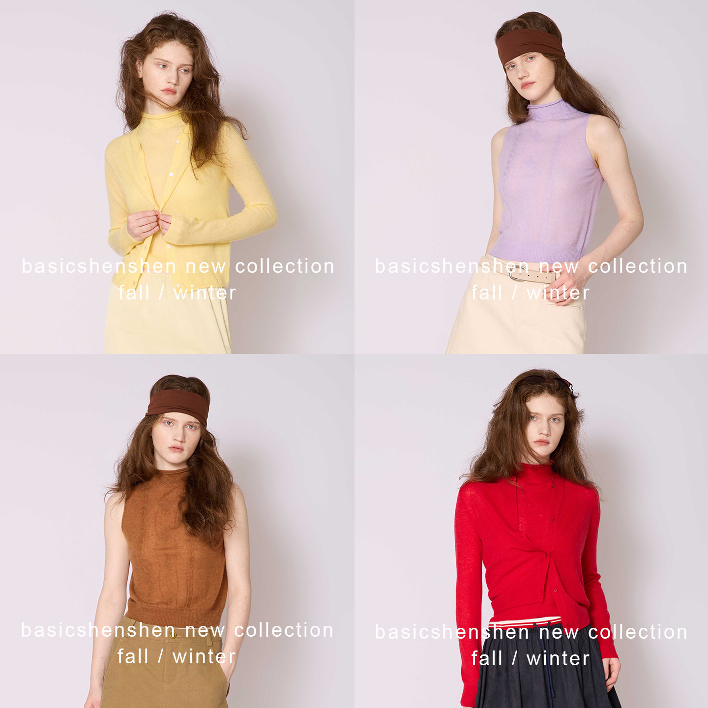 basicshenshen羊驼毛开衫背心女图片