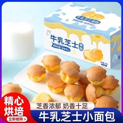 儿童营养早餐面包整箱独立小包装牛乳芝士蛋糕宝休闲健康零食小吃